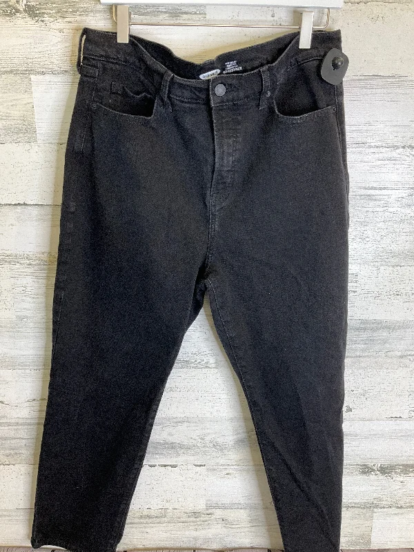 Black Jeans Straight Old Navy, Size 14