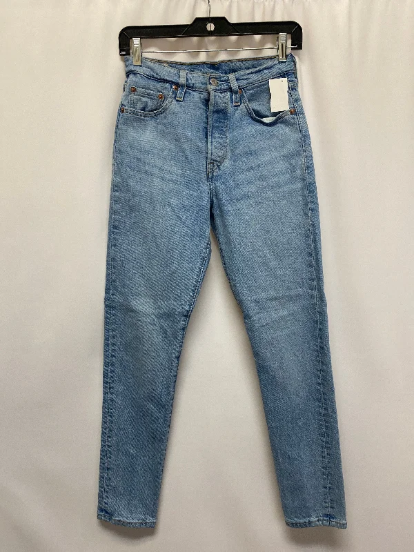 Blue Denim Jeans Straight Levis, Size 2