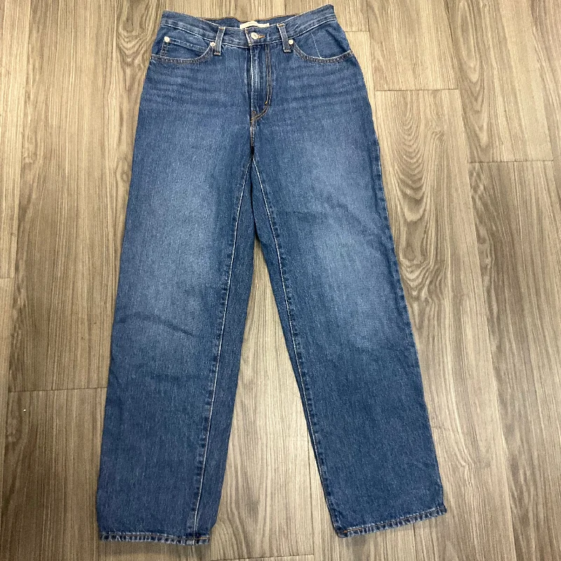 Blue Denim Jeans Straight Levis, Size 4