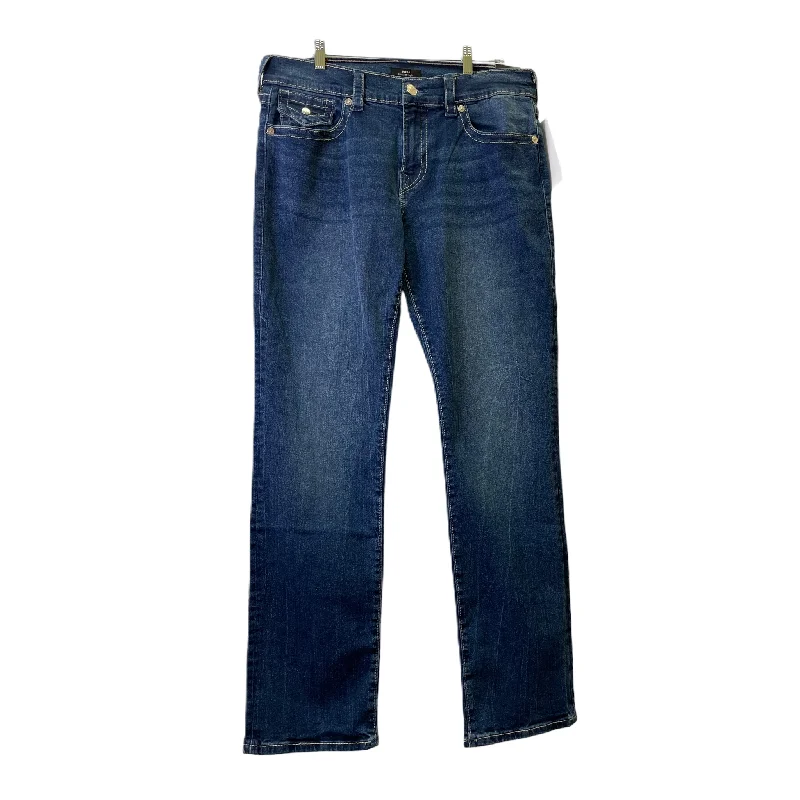 Jeans Designer By True Religion In Blue Denim, Size: 14