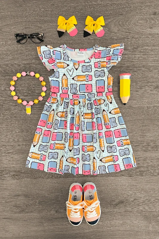 Happy School Supplies Heart Dress