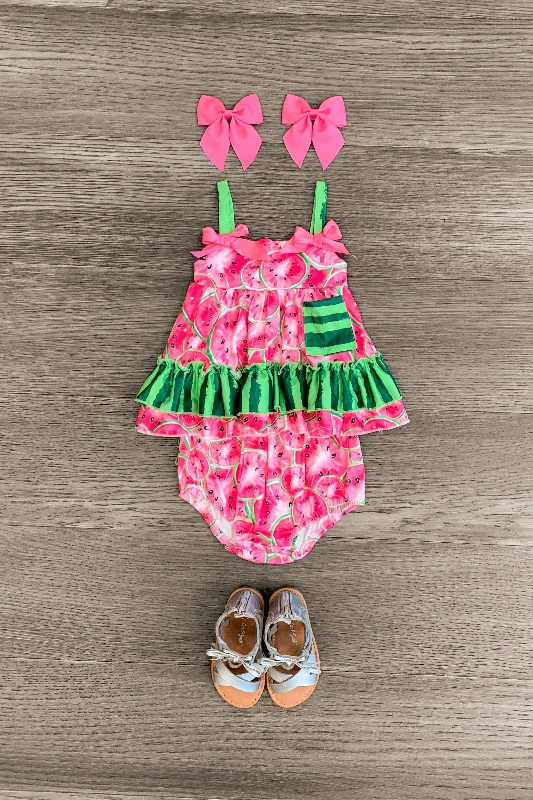 Pink Watermelon Bloomer Set