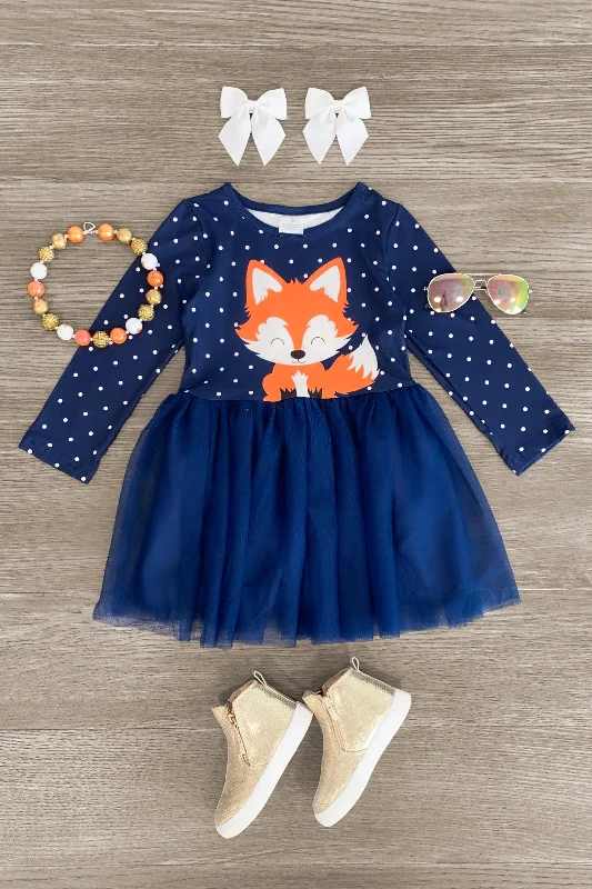 Polka Dot Fox Tutu Dress