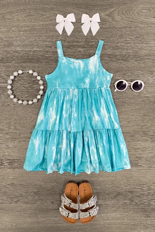 Turquoise Tie Dye Dress