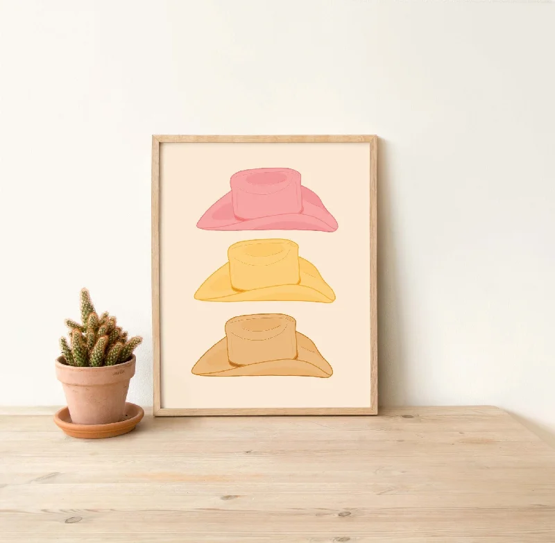 Cowgirl Hats Art Print