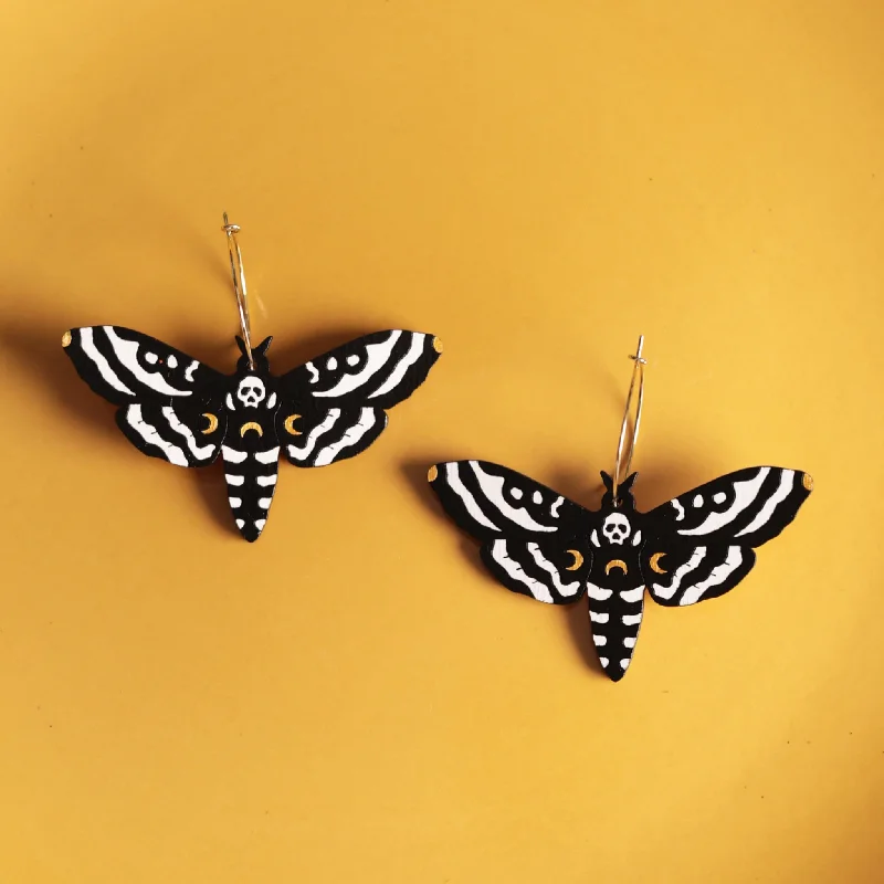 Death Moth Earrings