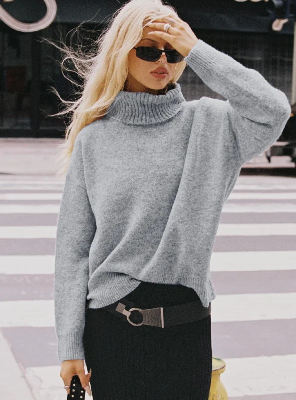 Oswin Turtleneck Jumper Grey