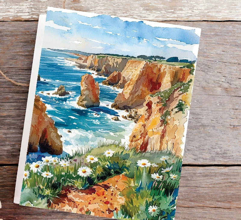 Seaview in Watercolor - Greeting Card