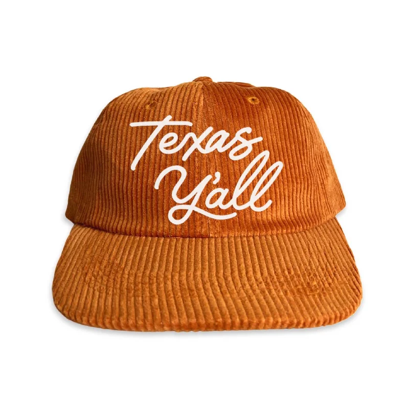 Texas Y'all Corduroy Cap