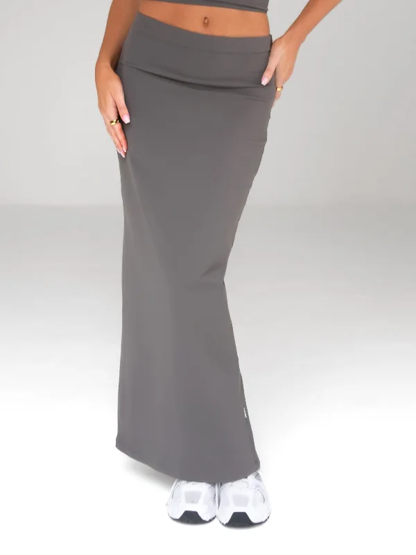 Alessia Maxi Skirt - Charcoal