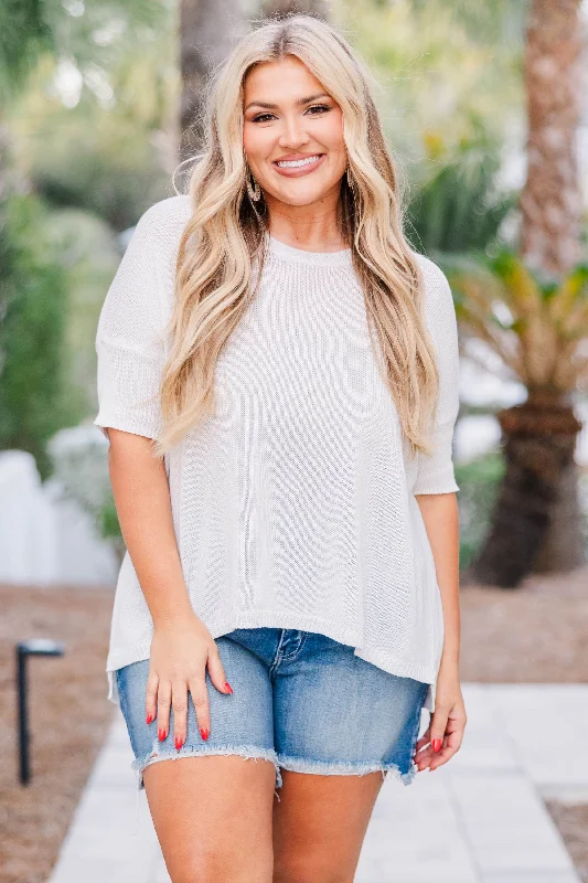 Coastal All Day Long Top, Off-White