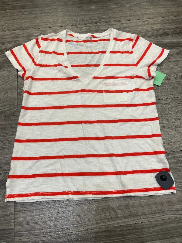 Top Short Sleeve Basic By Madewell In Striped Pattern, Size: S