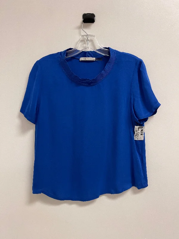 Top Short Sleeve By Alice + Olivia In Blue, Size: M