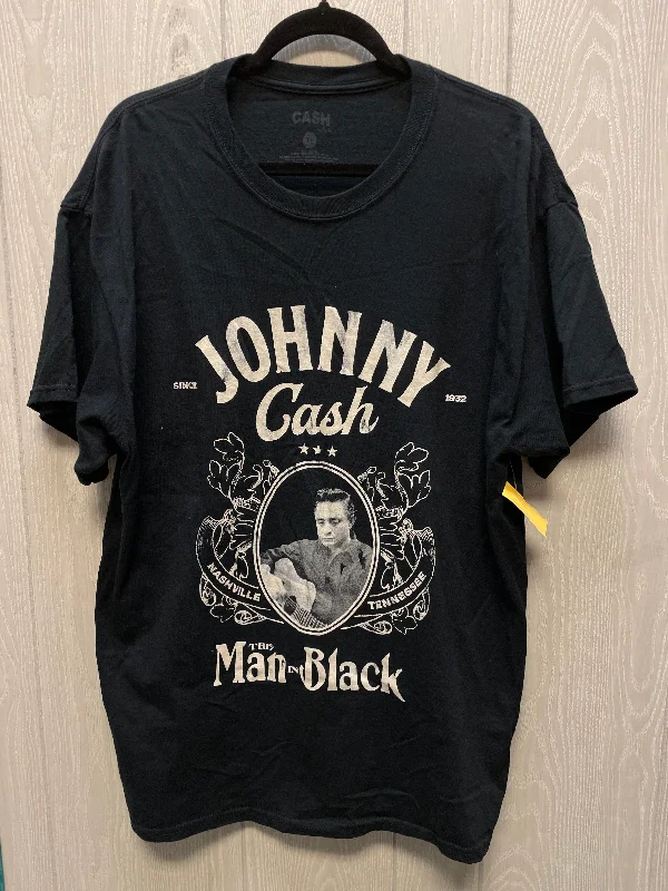 Top Short Sleeve By Cash In Black, Size: Xl