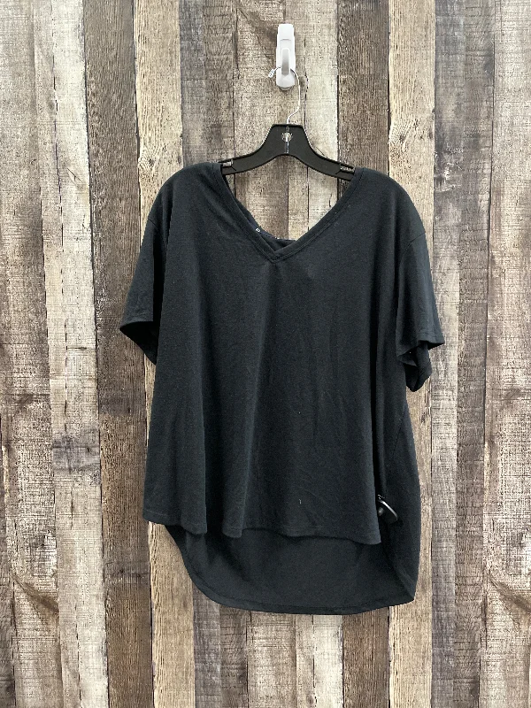 Top Short Sleeve By Gap In Black, Size: 2x