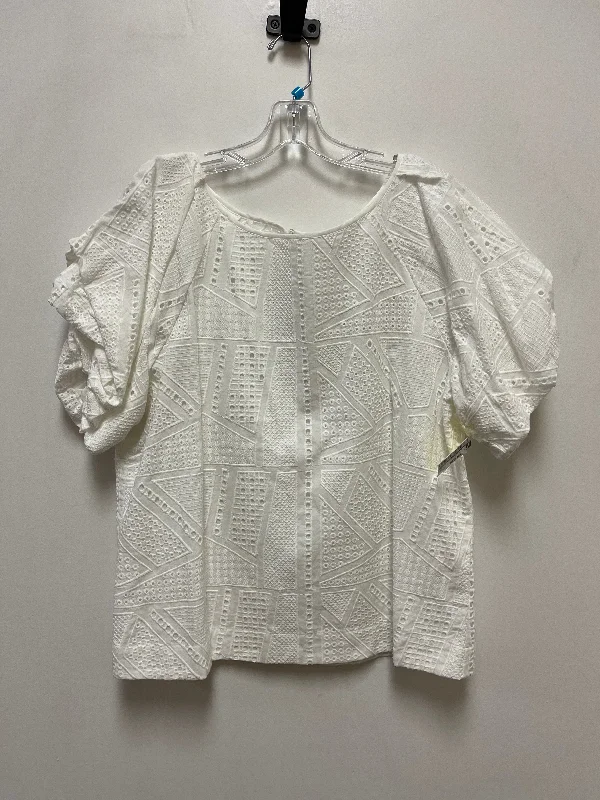 Top Short Sleeve By Gibson And Latimer In White, Size: Xl