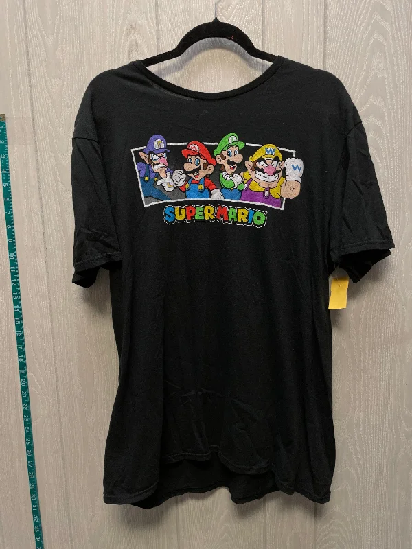 Top Short Sleeve By super Mario  In Black, Size: Xl