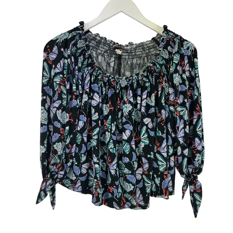 Top Short Sleeve By We The Free In Floral Print, Size: M