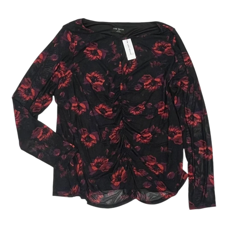 Blouse Ls By Lane Bryant In Floral Print, Size:3X