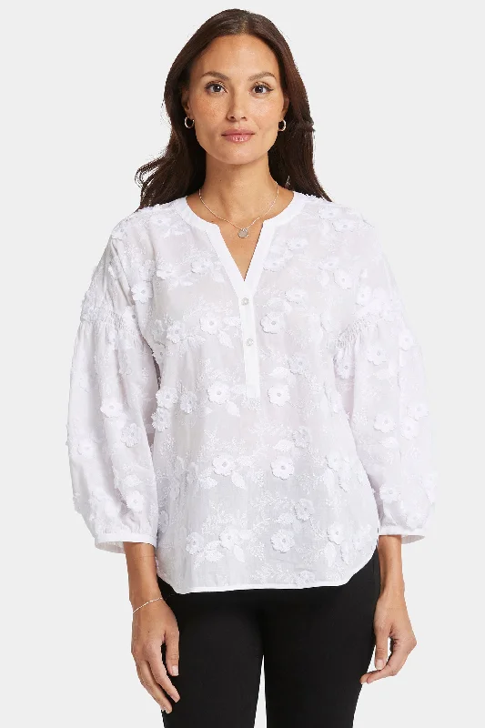 Paulina Peasant Blouse - Optic White