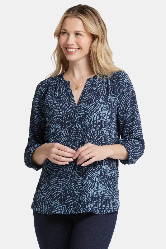 Pintuck Blouse - Stormy Nights