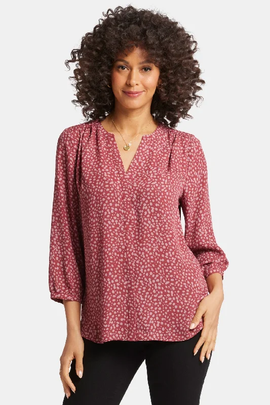 Pintuck Blouse - Wild Dots