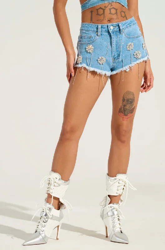 DIVALICIOUS DENIM MINI SHORT