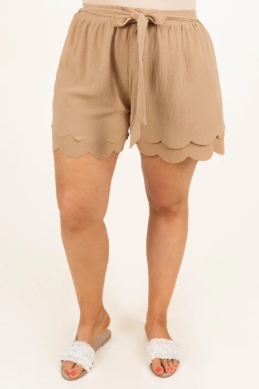 Everything And More Shorts, Taupe