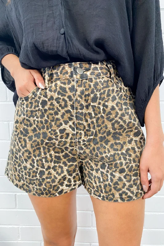 Sofia Leopard Shorts