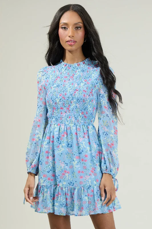 Alicia Floral Smocked Mini Dress