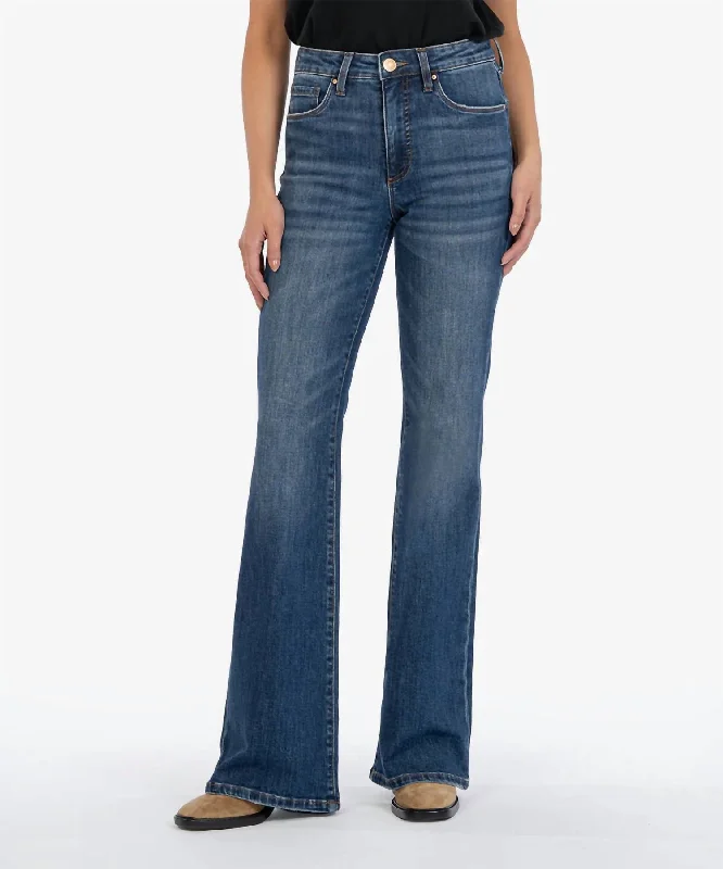 Ana High Rise Fab Ab Flare Jeans In Ennobled Wash