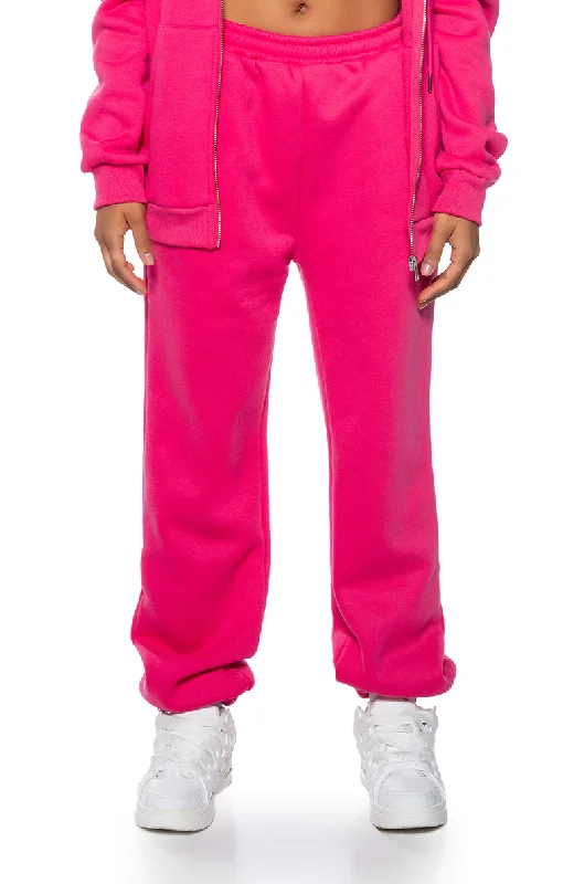 DEXTRA FRENCH TERRY JOGGER IN PINK