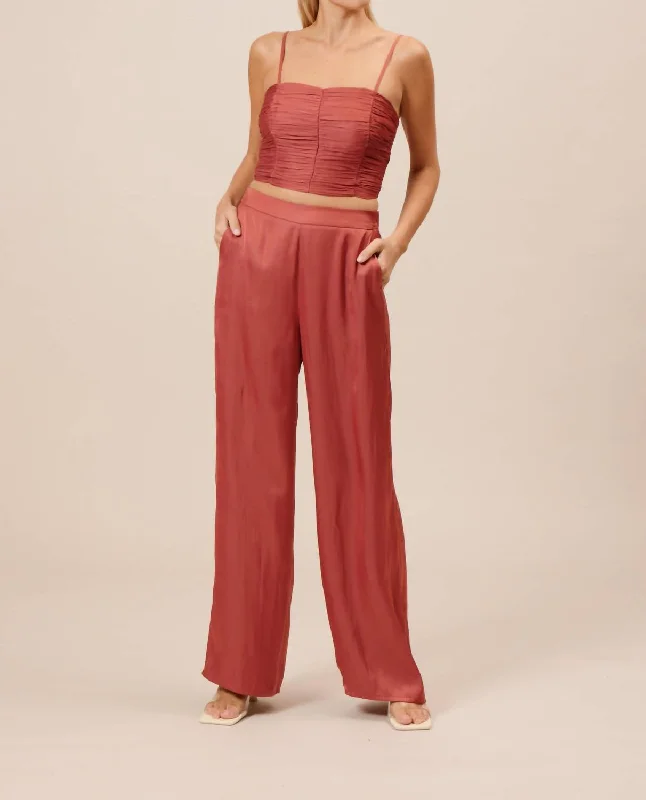 Foster Pant In Terracotta