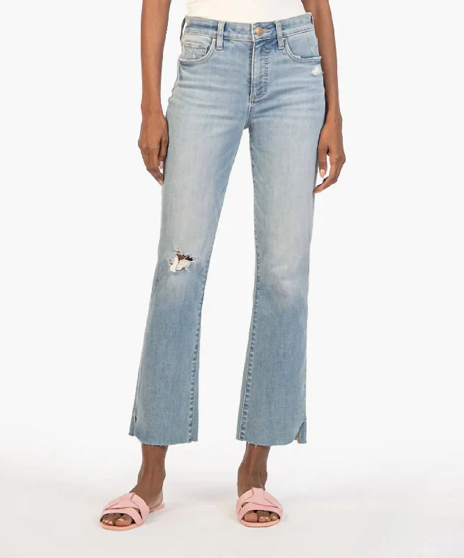 Kelsey High Rise Fab Ab Ankle Flare Jean In Early Wash