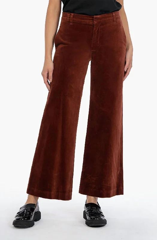 Meg Wide Leg Pant In Brick