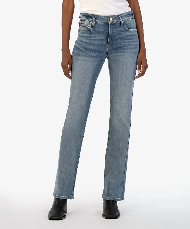 Natalie High Rise Fab Ab Jeans In Composed Wash