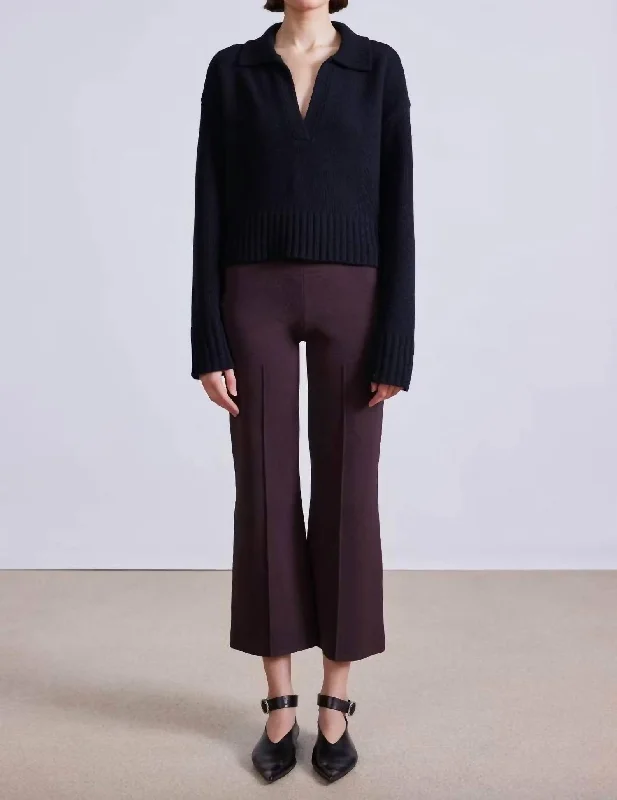 Rene Pull On Pant In Chocolate