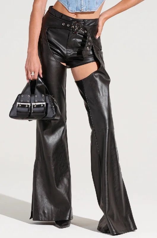 RODEO FAUX LEATHER CHAPS