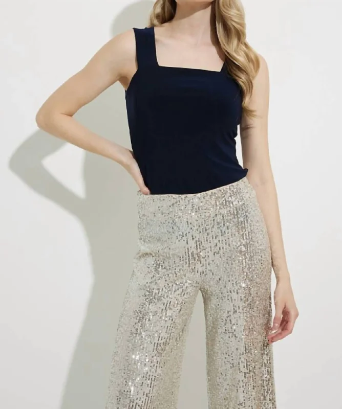 Sequins Pants In Silver Mode