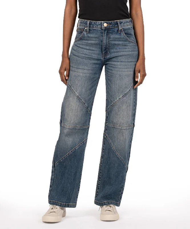 Sienna High Rise Wide Leg Jeans In Dark Base Wash