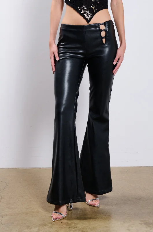 SOMETHING ABOUT YOU FAUX LEATHER PANT IN BLACK