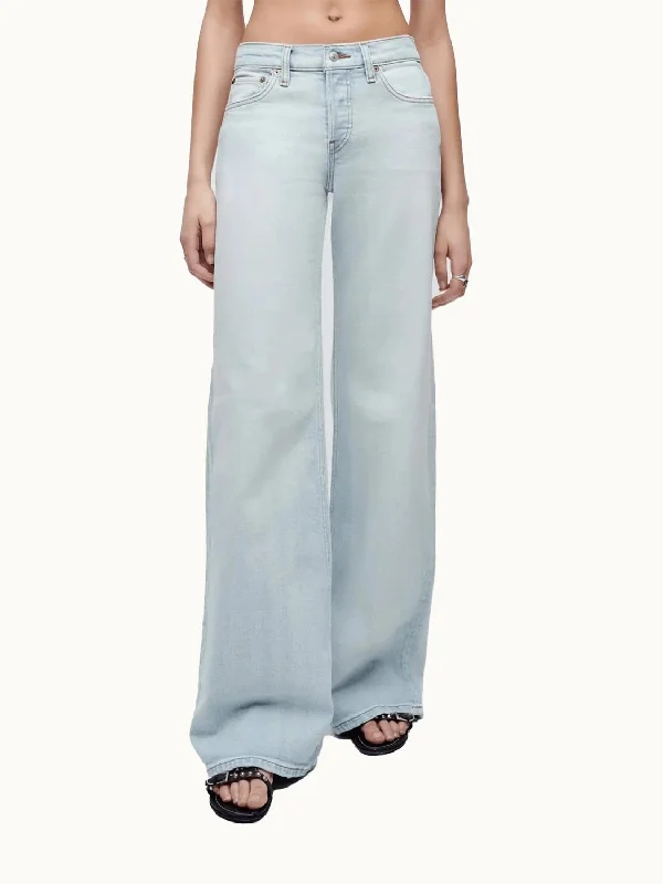 Wide Leg Jeans In Acqua