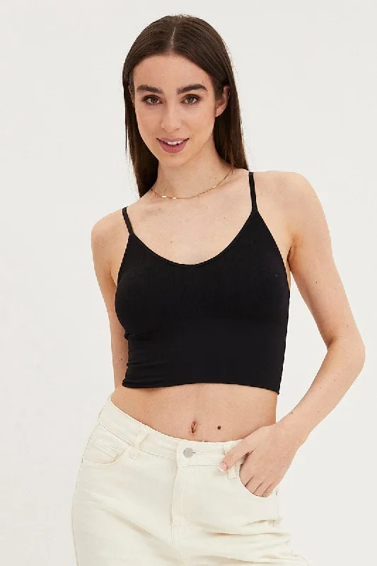 Black Crop Top Seamless