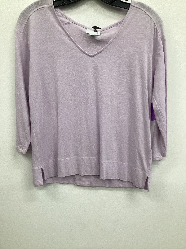 Top 3/4 Sleeve By J Jill In Purple, Size: Petite   Xs