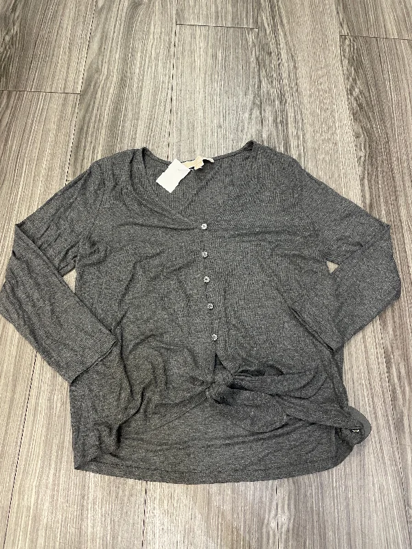 Top 3/4 Sleeve By Michael Kors In Grey, Size: M