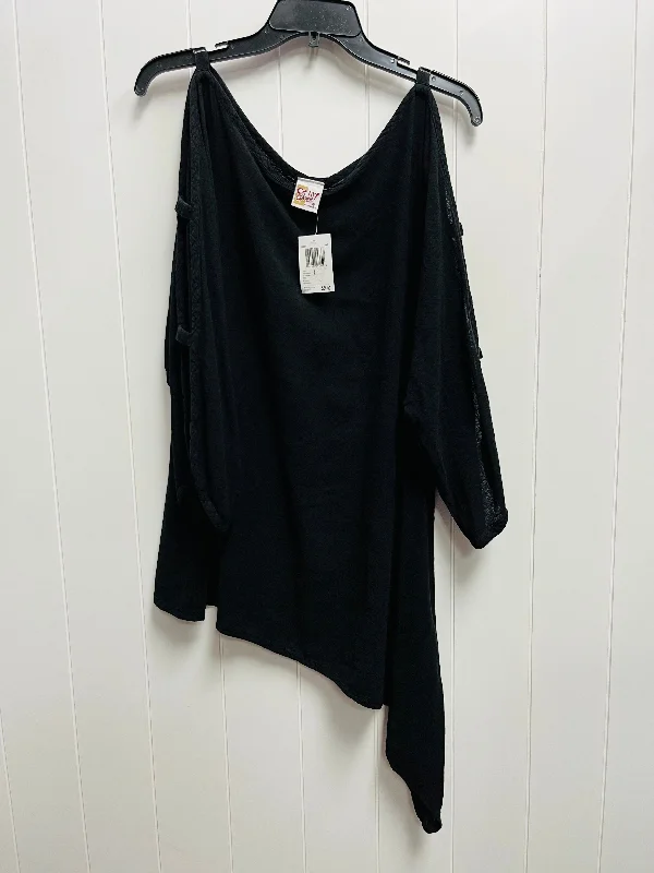 Top 3/4 Sleeve By Oh My Gauze In Black, Size: L