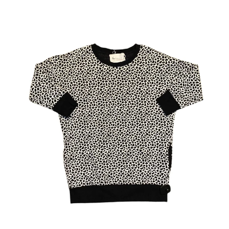 Top 3/4 Sleeve By Vince Camuto In Black & White, Size: Xs