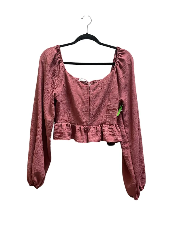 Top Long Sleeve By Altard State In Pink, Size: L