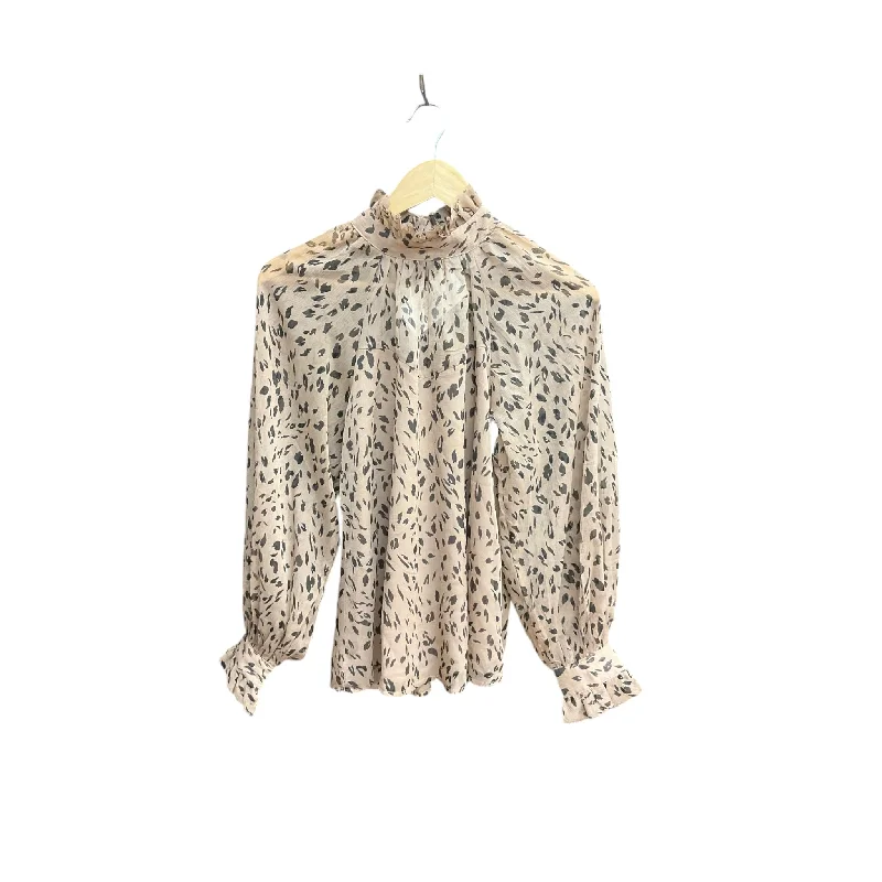 Top Long Sleeve By Blu Pepper In Animal Print, Size: S