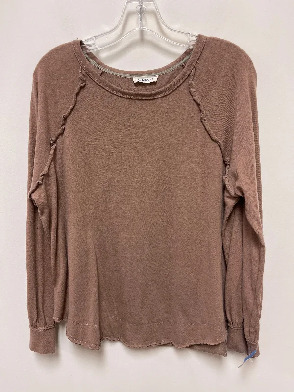 Top Long Sleeve By Clothes Mentor In Brown, Size: M